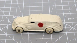 Vintage Barclay Ambulance White W/ Red Cross 3 1/2" Dimestore Toy - Picture 1 of 5
