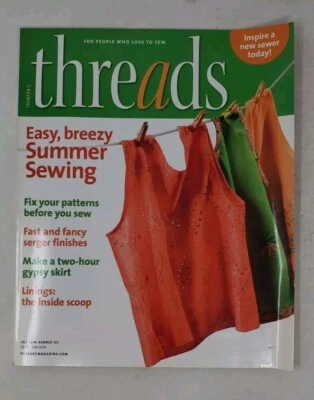Taunton's Threads Magazine July 2006 Easy Summer Sewing  - Image 1 of 3