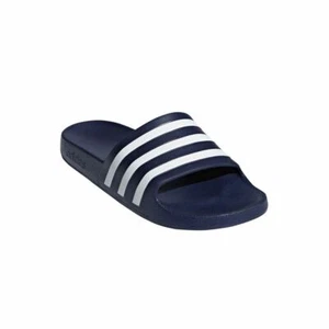 Adidas Pool Shoe - Adilette Aqua Slides - Dark Blue/White - Picture 1 of 12
