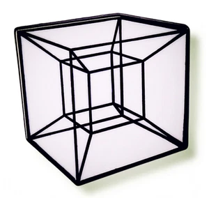 Pin Escultura Arte Escultura Espejo Geométrico Hibercubo Geométrico Cubo Teseracto Geometría - Imagen 1 de 5