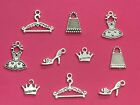 Tibetan Silver Mixed Girl/Girly/Girlie/Ladies Themed Charms - 10 per pack 
