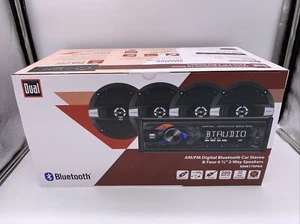 DUAL XDM17SPK4 Car Stereo Bluetooth USB MP3 Siri/Google Assist & 4 speaker 6.5" - Picture 1 of 4