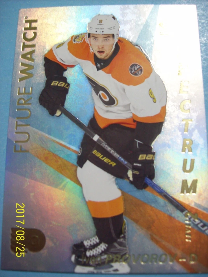 2016-17 UD SP Authentic "Future Watch" # S-90 Ivan Provorov (Spectrum FX) RC!  - Image 1 of 2