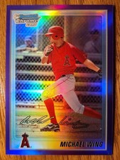 2010 Bowman Chrome Prospects Purple /999 #BCP86 Michael Wing Los Angeles Angels