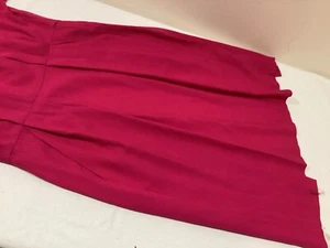 Vintage Michelle Stuart Pink Dress 8 Flax Blend Short Sleeve Shift Button Front - Picture 1 of 14