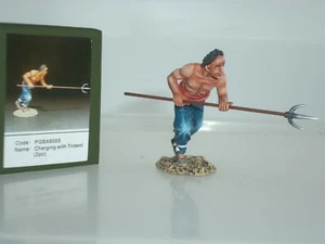 EQUIPO MINIATURAS PGBX6005 BOXER CHINO REBELLION GUERRERO CARGA CON TRIDENTE - Imagen 1 de 2