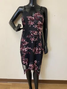 GUESS Sleeveless Women's Floral Lace Chiffon Overlay Sheath Dress Size 8 NWT - Picture 1 of 5