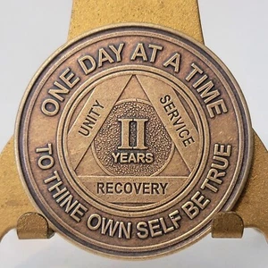 Alcoholic 2 Year Recovery - One Day Chip-Medallion Coin Medal Token AA Anonymous - Picture 1 of 2