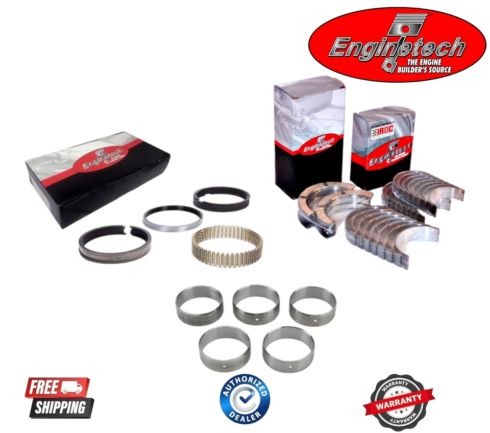 PREMIUM Main Rod Camshaft Bearing w/ Piston Ring for 67-85 Chevy SBC 5.7L 350 - Image 1 of 1