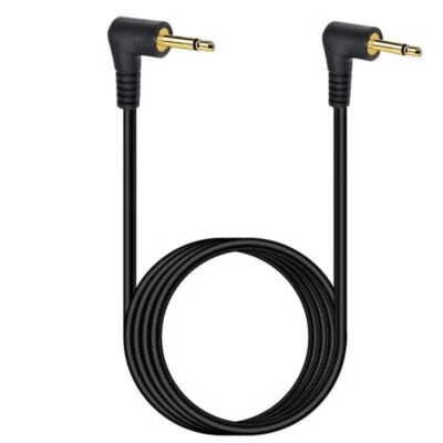 2.5mm 1/8" TS Monaural Mini Mono Male to Mono Male Angled Audio Cable - Image 1 of 3