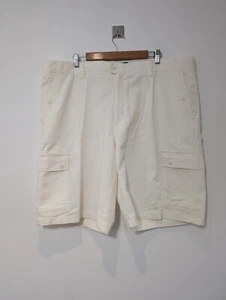 Alfani Cargo Shorts Mens Size 42" Ivory Summer Chino Cotton Smart - Picture 1 of 8
