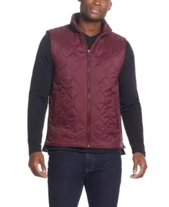 Weatherproof Mens Polyester/Nylon Vintage hexagon Quilted Vest. slash pockets.L - Picture 1 of 2