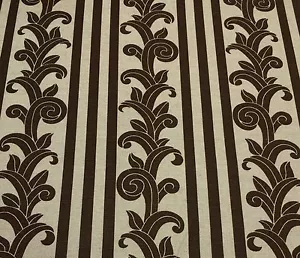 BRAEMORE PALLADIUM CHOCOLATE STRIPE CUSHION FURNITURE FABRIC BY THE YARD 54"W - Picture 1 of 5