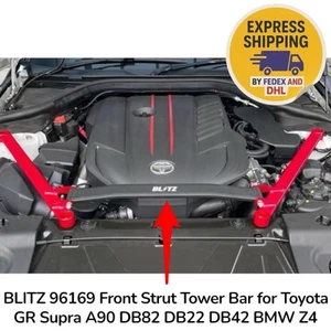BLITZ 96169 Front Strut Tower Bar for Toyota GR Supra A90 DB82 DB22 DB42 BMW Z4 - Picture 1 of 3