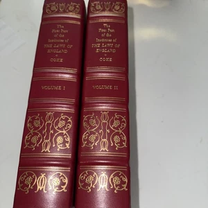 Legal Classics Library: The First Part Of The Laws Of England Cok’s 1&2 By Coke - Imagen 1 de 5