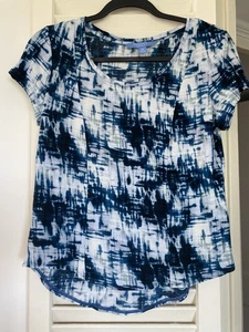 Camicia Simply Vera Vera Wang manica corta girocollo tie dye donna taglia PM - Foto 1 di 5