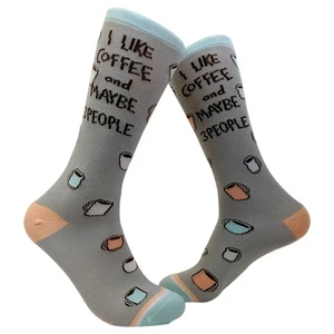 Calcetines para mujer I Like Coffee and Maybe 3 People divertidos sarcásticos novedad calzado - Imagen 1 de 9