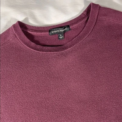 Banana Republic Hombre Púrpura Cuello Redondo Jersey Camisa - Talla XL Foto 1 de 4