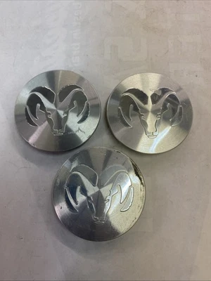 (3) 1990’s 2000’s Dodge Truck Aluminum Wheel Center Caps Used OEM. - Image 1 of 4