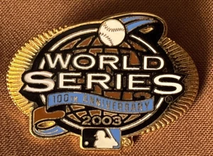Beautiful 2003 100th Anniversary MLB World Series Logo Pin -Marlins vs. Yankees - Picture 1 of 18