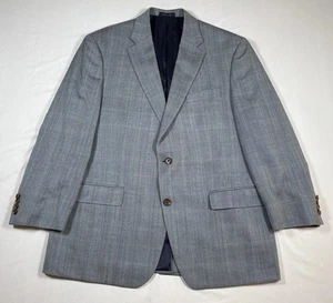 Blazer de lana de seda Lauren Ralph Lauren para hombre 44 R gris azul dos botones traje chaqueta - Imagen 1 de 12