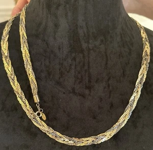 Premier Designs Gold & Silver Tone Braided Necklace And Bracelet - Picture 1 of 12