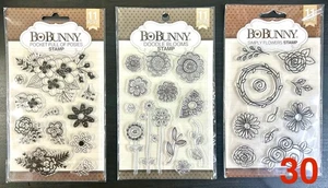 ¡Nuevo! BO BUNNY Bolsillo lleno de poses, flores de garabatos y juegos de estampillas simplemente flores - Imagen 1 de 3