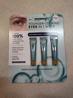 RoC Hydrate and Plump Eye Cream 0.6 oz 3-pack new! - Image 1 of 4