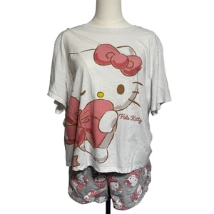 Hello Kitty Pajama Tee and Short Set Women's XXL Lounge Sleep Sanrio - Picture 1 of 8
