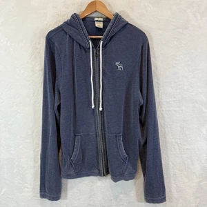 Chaqueta con Capucha Abercrombie & Fitch Para Hombre Cremallera Completa Azul Ajuste Muscular XXL - Imagen 1 de 12