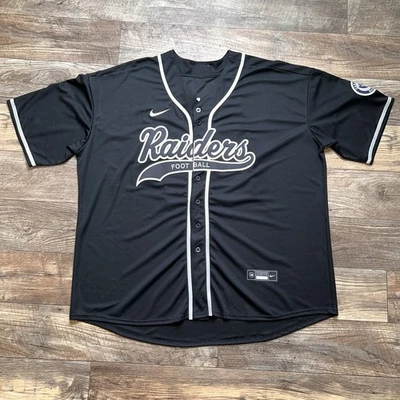 Camiseta deportiva personalizada para hombre Raiders 4XL negra plateada estilo béisbol SWANA 82 Foto 1 de 4