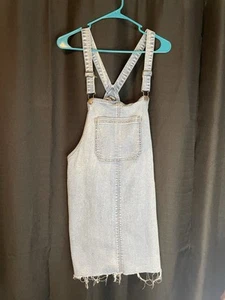 Wild Fable Overalls Distressed Denim Jean Dress Jumper Size Large - Picture 1 of 4