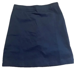 Land's End klassischer marineblauer Skort verstellbare Taille seitlicher Reißverschluss Schlitz am Rücken Größe 10 - neu mit Etikett - Bild 1 von 22