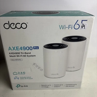 TP-Link Deco AXE5400 XE70 (2 Pack) Tri-Band Mesh Wi-Fi 6E System - Image 1 of 4
