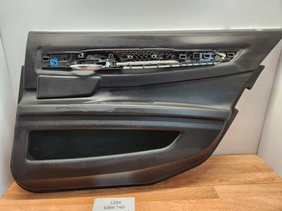 ✅10-15 OEM BMW F02 750 задняя правая пассажирская дверь панель карт наппа кожа черная * - Изображение 1 из 4