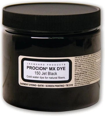 Jacquard Procion MX Jet Black Tie Dye en polvo, tarro de 8 onzas para 8 oz,  Foto 1 de 4