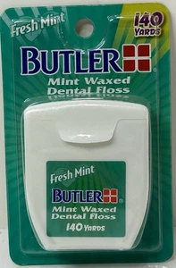 Butler Dental Floss Mint Waxed 140 yd rare discontinued - Picture 1 of 2
