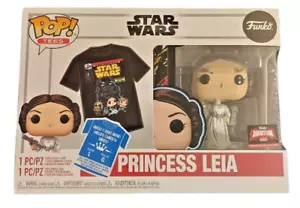 Funko Pop! Tees Star Wars Princess Leia Large T-Shirt & Figure Target Con Excl. - Picture 1 of 3