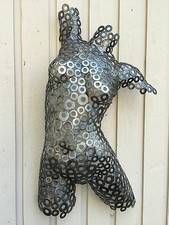 Metal Wall Art Abstract Sculpture Home Decor female Torso by Holly Lentz