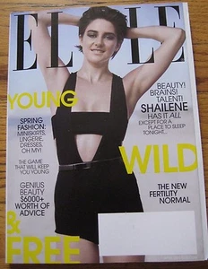 ELLE MAGAZINE APRIL  2015 ISSUE  BRAND NEW NO ADDRESS LABEL SHAILENE WOODLEY - Imagen 1 de 1