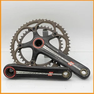 CAMPAGNOLO SUPER RECORD 11 SPEED CRANKSET ULTRA TORQUE CRANK ROAD BIKE CARBON - Foto 1 di 11