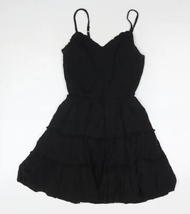 Hollister Womens Black Cotton Fit & Flare Size XS V-Neck Pullover - Picture 1 of 10