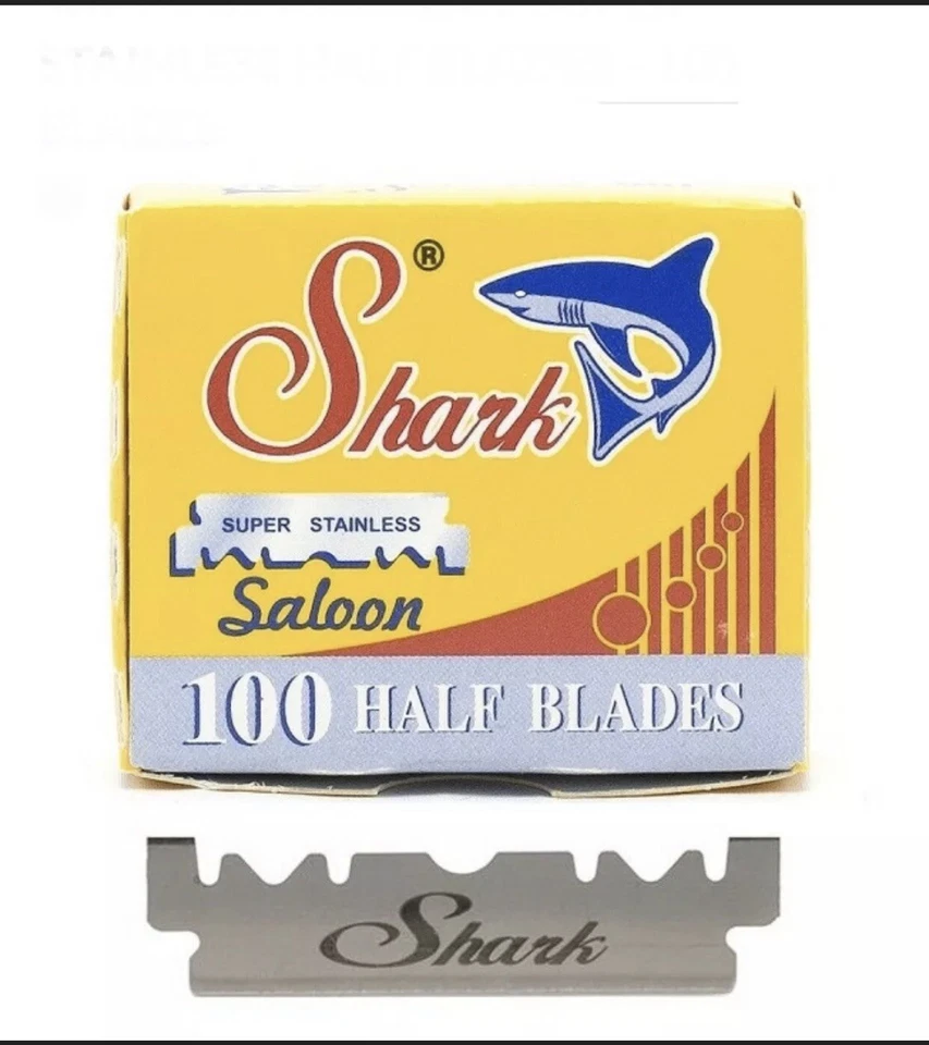 Shark Super Stainless Blades Single Edge Half Barber Straight Razor Professional