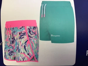 NEW! GIRL'S CHAMPION 2 PACK SOFT STRETCH SZ 4 PULL ON SHORT! UPF 30 (T10-13) - Picture 1 of 7