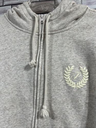 UNDERCOVER Victorias Secret rosa donna M giacca felpa zip intera grigio beige collo alto