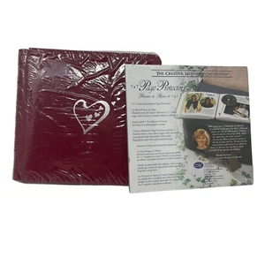 Creative Memories 7x7 Silver Heart Red Album Pages & 1 set of Protectors New - Picture 1 of 7
