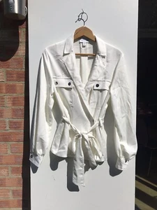 Topshop 8 Cream Shacket - Picture 1 of 3