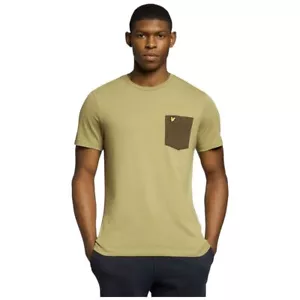 LyLe & Scott t-shirt verde oliva con taschino articolo TS831VOG maglietta Lyle - Imagen 1 de 4