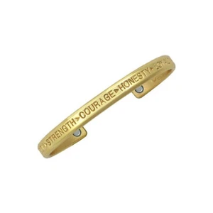 Sergio Lub Magnetic Brass Cuff Bracelet – Courage Brass Large - Picture 1 of 2