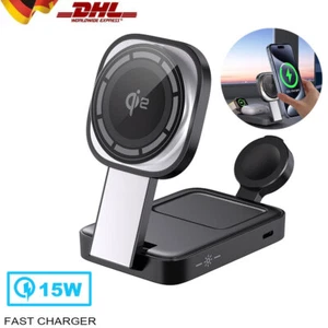 3-in-1 Wireless Ladegerät Ladestation für Apple Watch Air Pods iPhone 16 15 14 - Bild 1 von 14